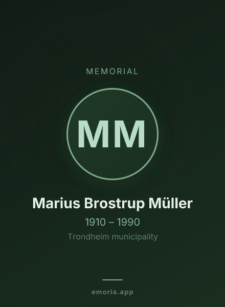 Memorial portrait of Marius Brostrup Müller
