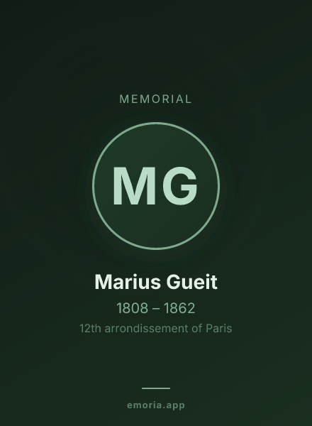 Memorial portrait of Marius Gueit
