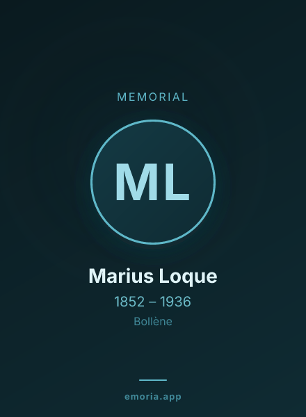 Memorial portrait of Marius Loque