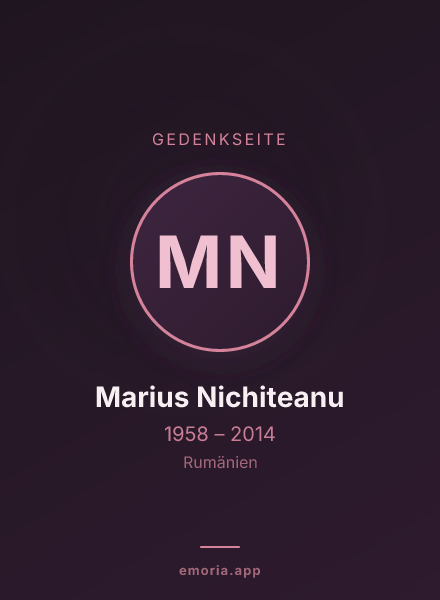 Gedenkportrait von Marius Nichiteanu