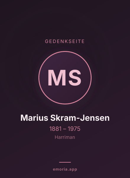 Gedenkportrait von Marius Skram-Jensen