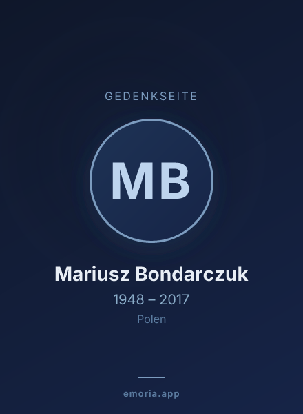 Gedenkportrait von Mariusz Bondarczuk