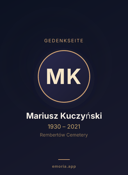 Gedenkportrait von Mariusz Kuczyński