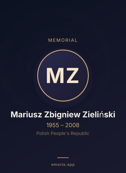 Memorial portrait of Mariusz Zbigniew Zieliński