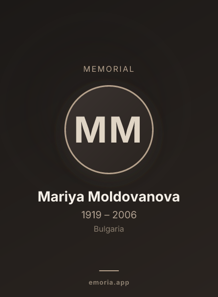 Memorial portrait of Mariya Moldovanova