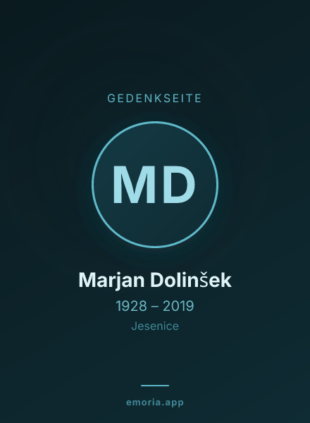 Gedenkportrait von Marjan Dolinšek