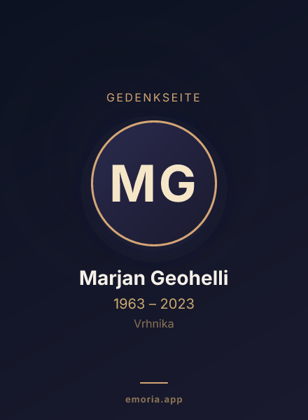 Gedenkportrait von Marjan Geohelli