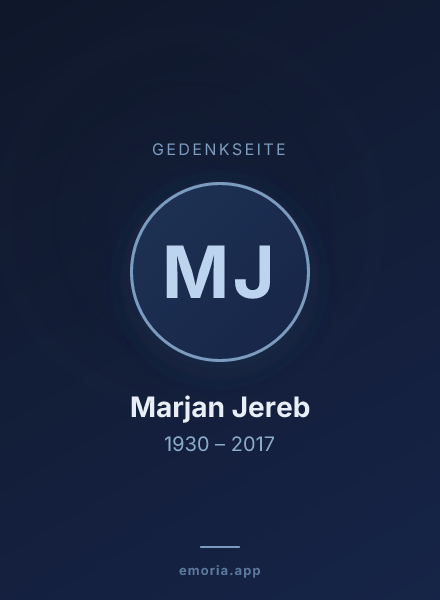 Gedenkportrait von Marjan Jereb