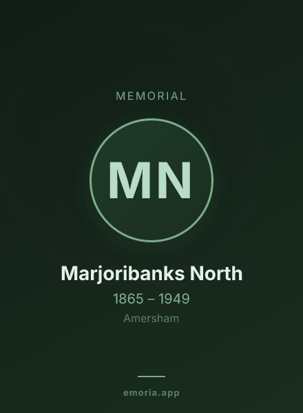 Memorial portrait of Marjoribanks North
