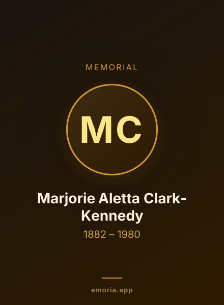 Memorial portrait of Marjorie Aletta Clark-Kennedy