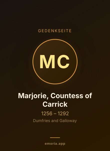 Gedenkportrait von Marjorie, Countess of Carrick