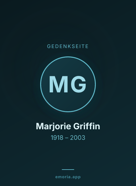 Gedenkportrait von Marjorie Griffin