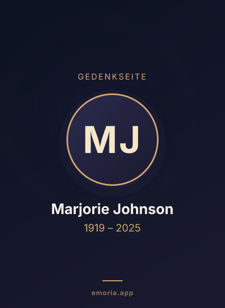 Gedenkportrait von Marjorie Johnson
