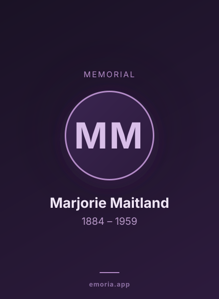 Memorial portrait of Marjorie Maitland