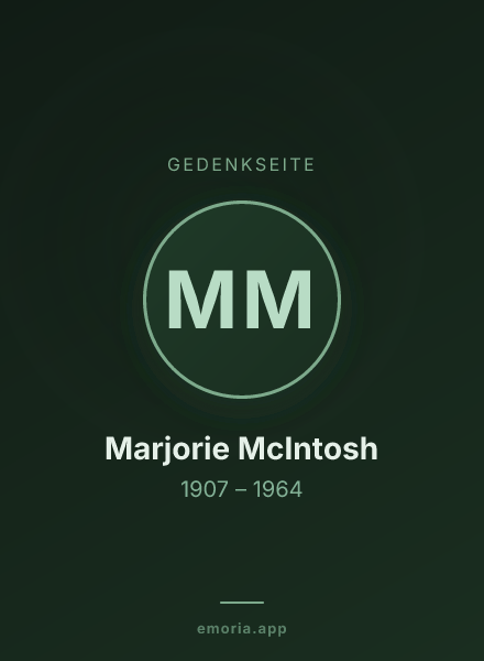 Gedenkportrait von Marjorie McIntosh