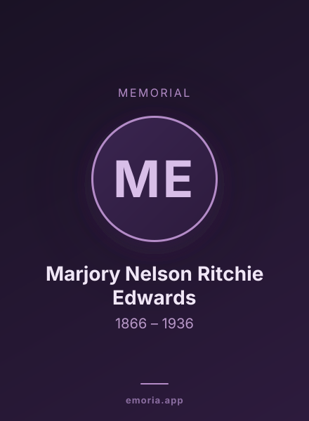 Memorial portrait of Marjory Nelson Ritchie Edwards