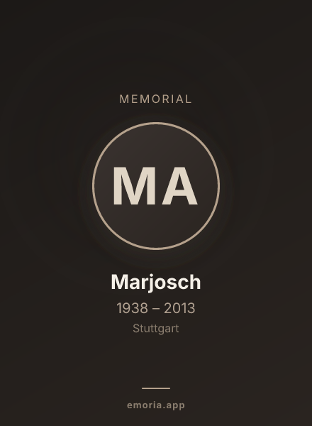 Memorial portrait of Marjosch