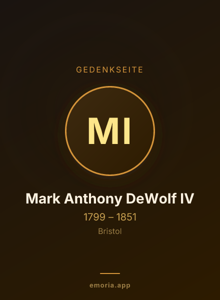 Gedenkportrait von Mark Anthony DeWolf IV
