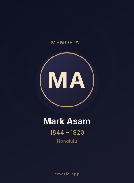 Memorial portrait of Mark Asam