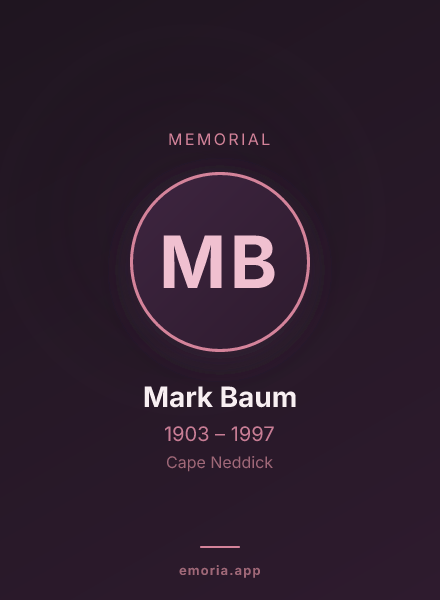 Memorial portrait of Mark Baum