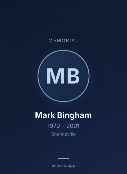 Memorial portrait of Mark Bingham
