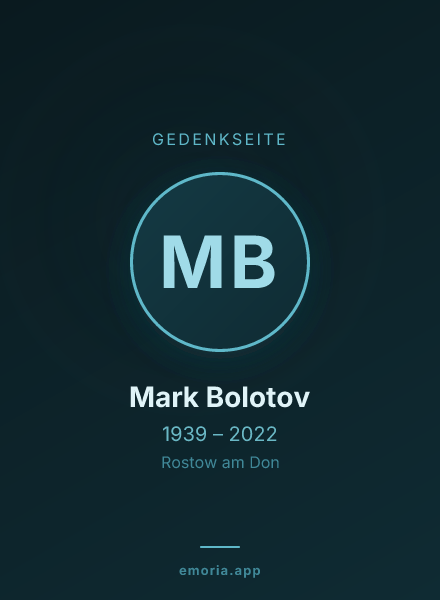 Gedenkportrait von Mark Bolotov