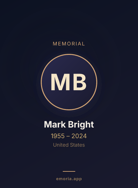 Memorial portrait of Mark Bright