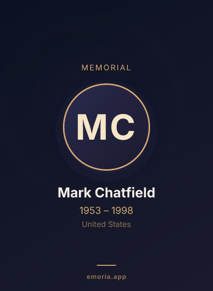 Memorial portrait of Mark Chatfield