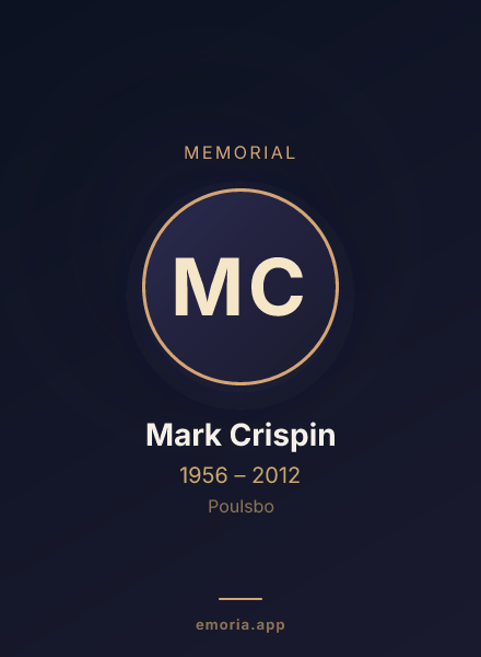Memorial portrait of Mark Crispin
