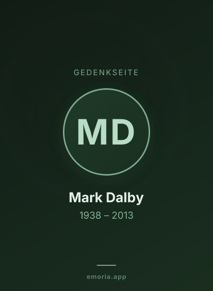 Gedenkportrait von Mark Dalby