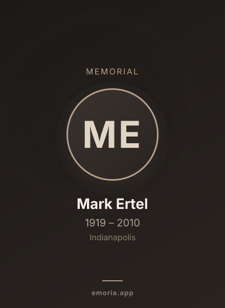Memorial portrait of Mark Ertel