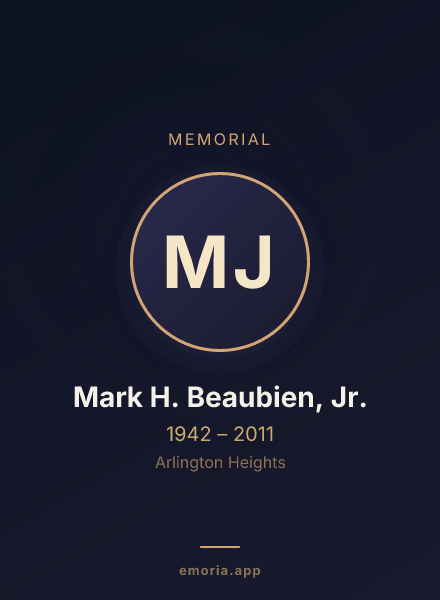 Memorial portrait of Mark H. Beaubien, Jr.