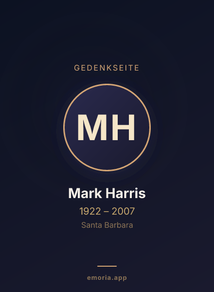 Gedenkportrait von Mark Harris