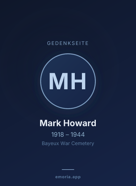 Gedenkportrait von Mark Howard