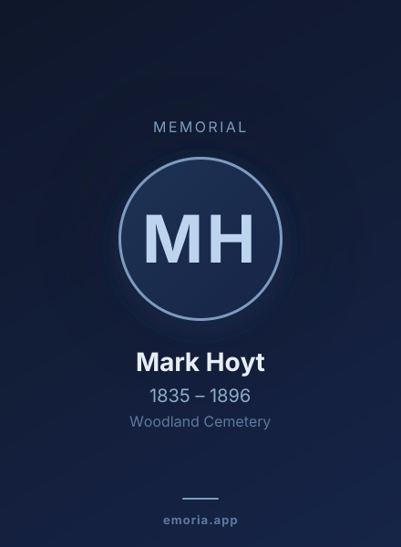 Memorial portrait of Mark Hoyt