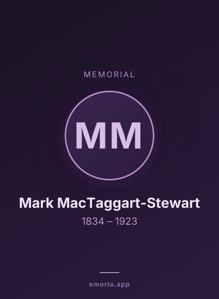 Memorial portrait of Mark MacTaggart-Stewart