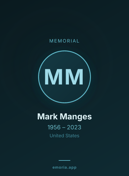 Memorial portrait of Mark Manges