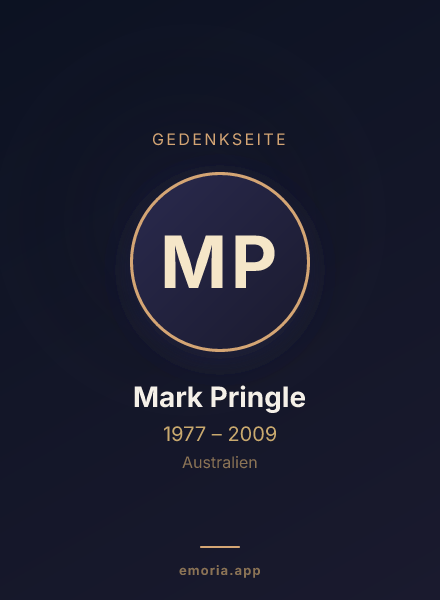 Gedenkportrait von Mark Pringle
