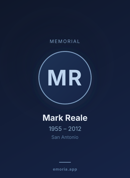Memorial portrait of Mark Reale