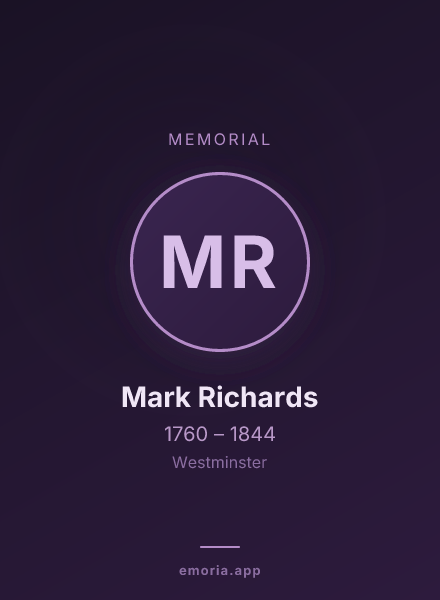 Memorial portrait of Mark Richards