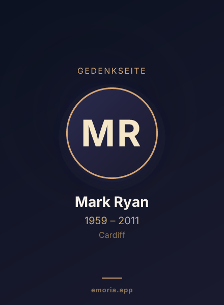 Gedenkportrait von Mark Ryan