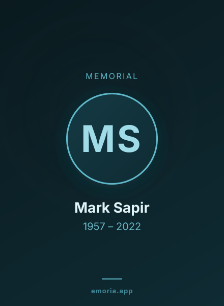 Memorial portrait of Mark Sapir