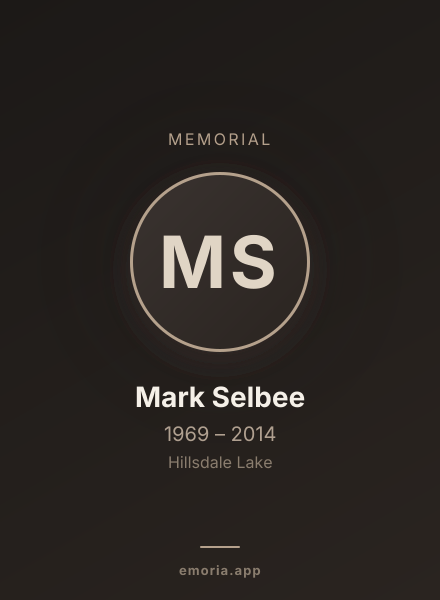Memorial portrait of Mark Selbee