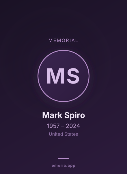 Memorial portrait of Mark Spiro