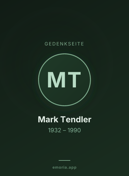 Gedenkportrait von Mark Tendler