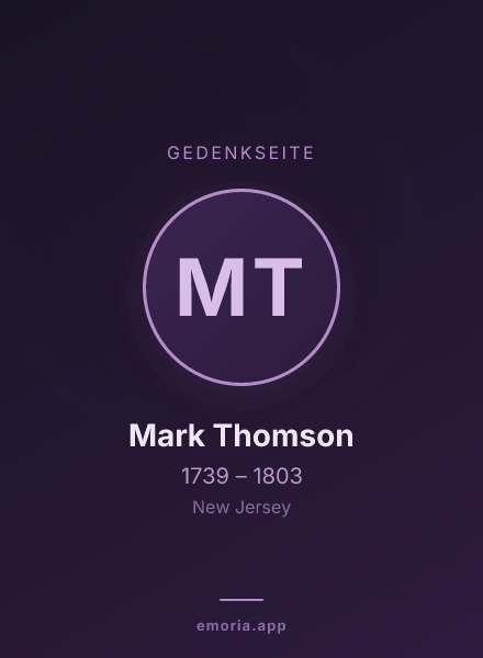 Gedenkportrait von Mark Thomson