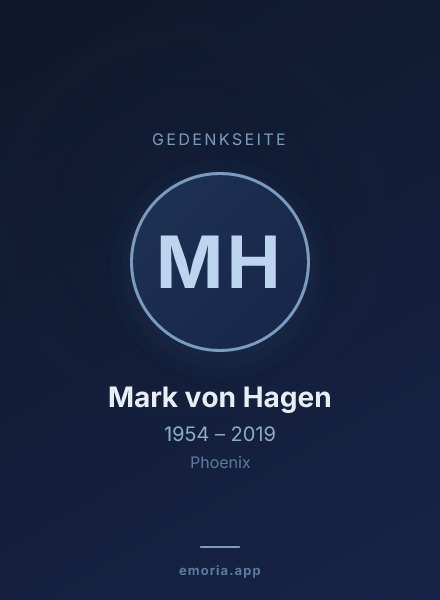 Gedenkportrait von Mark von Hagen