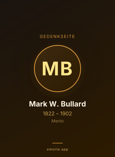 Gedenkportrait von Mark W. Bullard