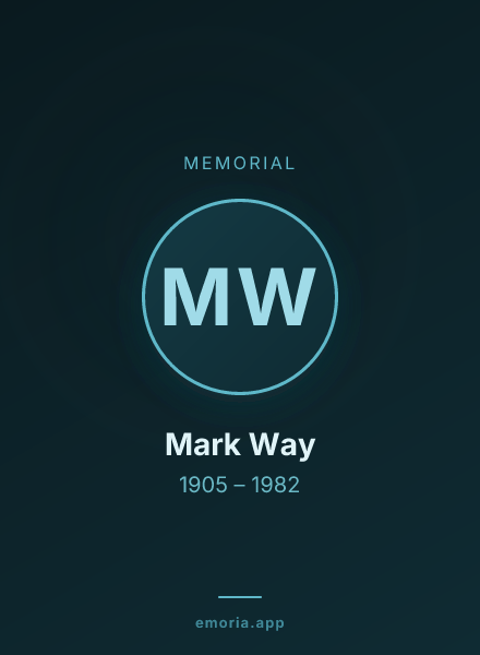 Memorial portrait of Mark Way