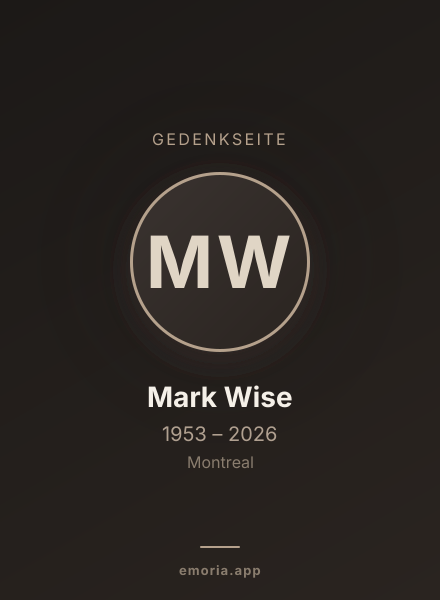 Gedenkportrait von Mark Wise